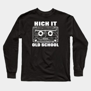 Kick It Old School // Retro Audio Cassette Tape Long Sleeve T-Shirt